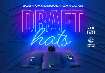 2024 Vancouver Canucks draft hats available at Vanbase
