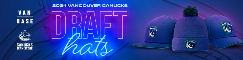 2024 Vancouver Canucks draft hats available at Vanbase